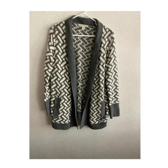 Love By Design Grey & Ivory Long Sleeve Cardigan L - Picture 2 of 8